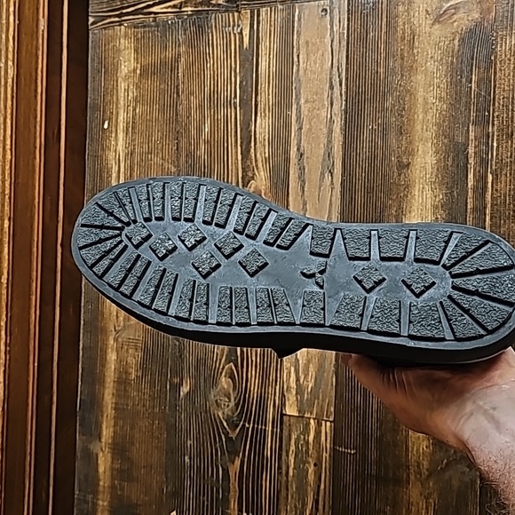 NWOT zip/laced leather sneaker boots sz 9.5 men's black and brown - Picture 4 of 8